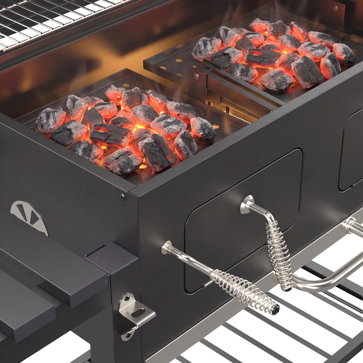 barbecue, grill, charcoal, coal, smoke