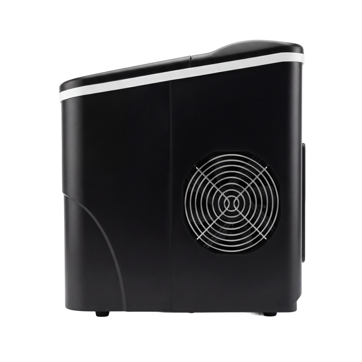 koelkast, mini koelkast, enkele deur, ventilator, zijkant