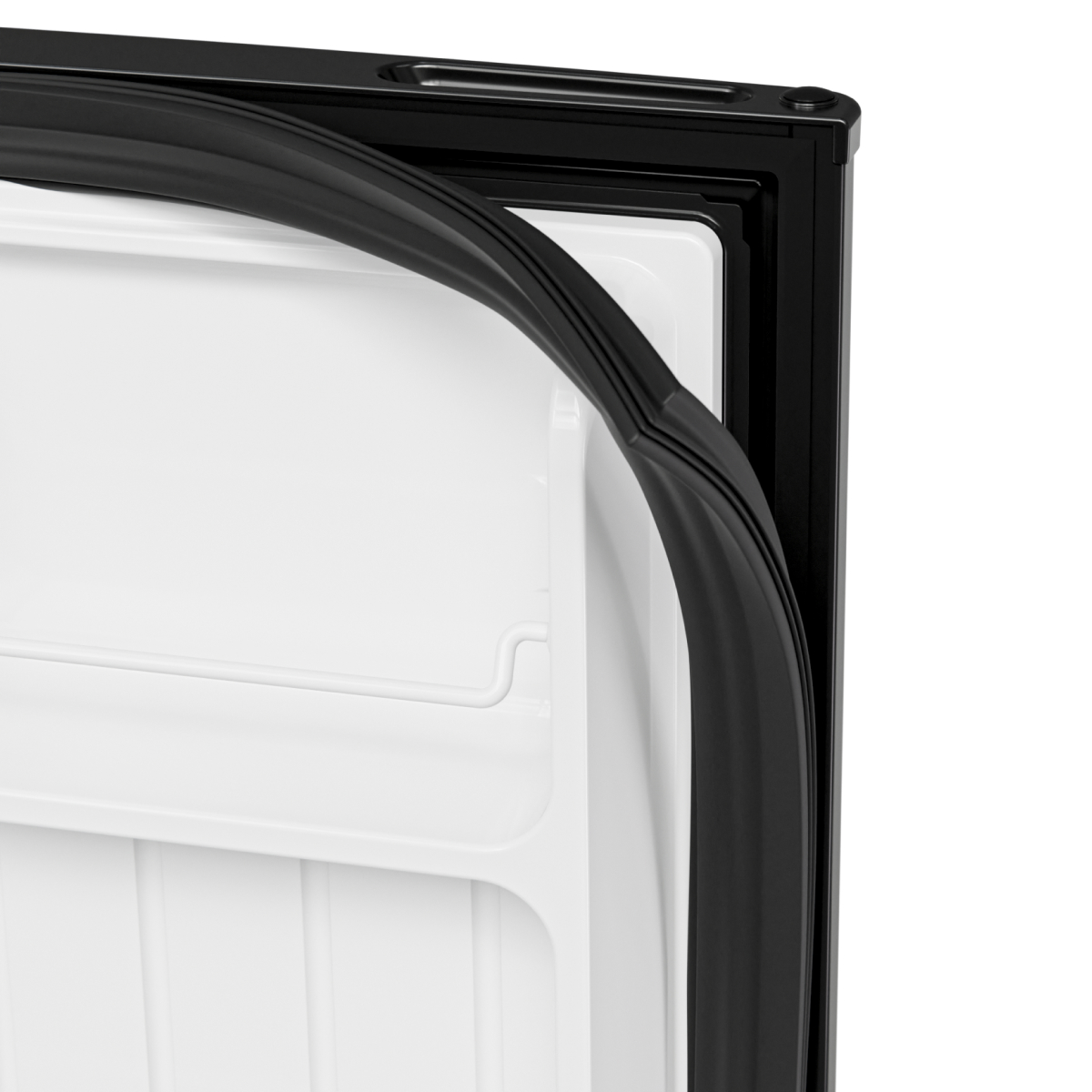 koelkastdeur, framedoor, inbouwdeur, zwart-frame, witte binnenkant