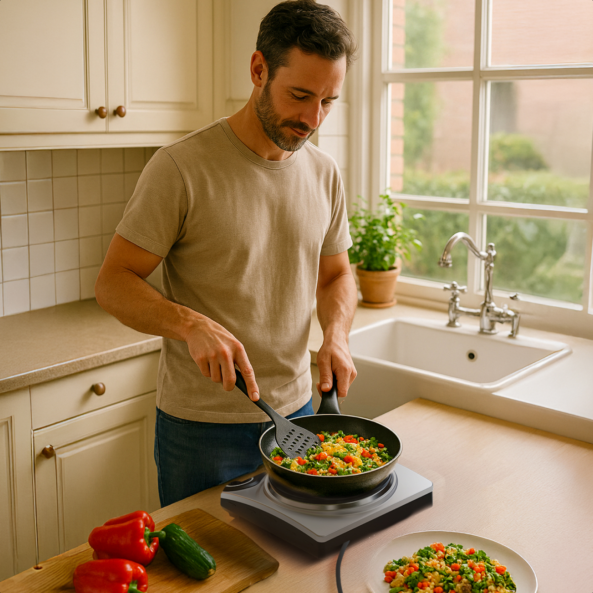 Volwassene, Mannelijk, Man, Persoon, Voedsel roeren