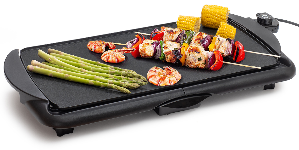 Elektrische Grillplaat XL - 2000W - Teppanyaki Bakplaat - Zwart