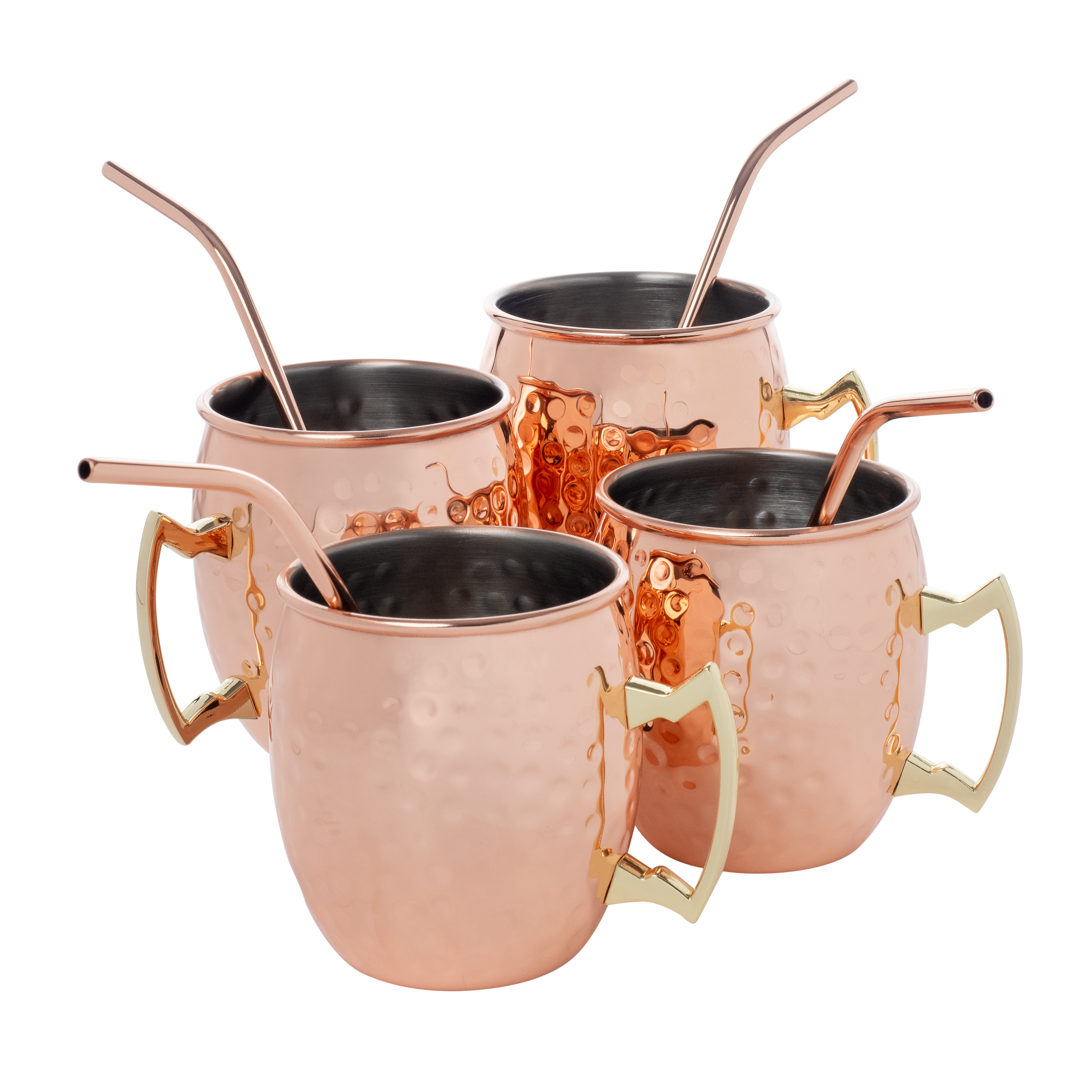 Moscow Mule Bekers - 4 Stuks - Koper