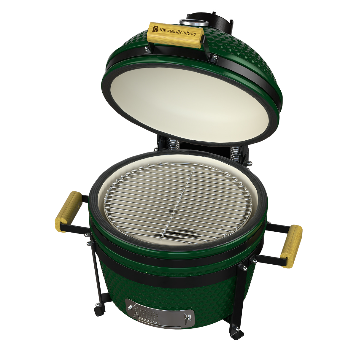 kamado, barbecue, grill, green, charcoal