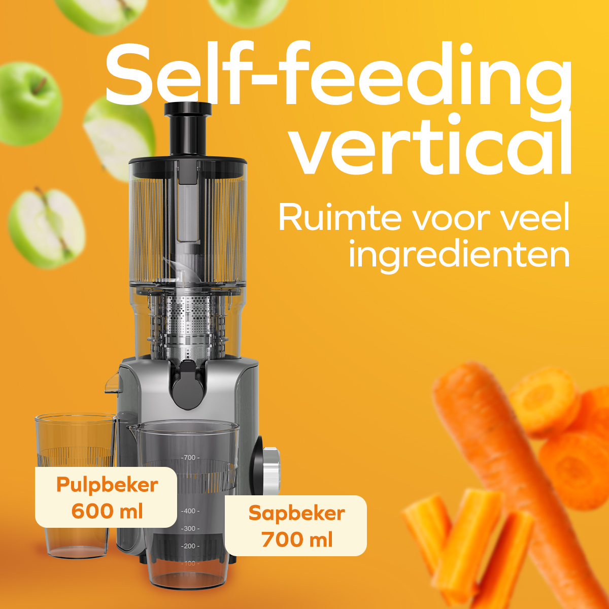 Slow Juicer Vertical Self-Feeding 126mm – Grey