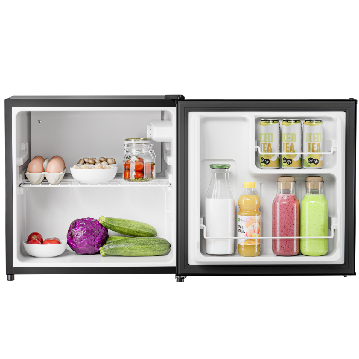koelkast, mini koelkast, keuken, groenten, drankjes