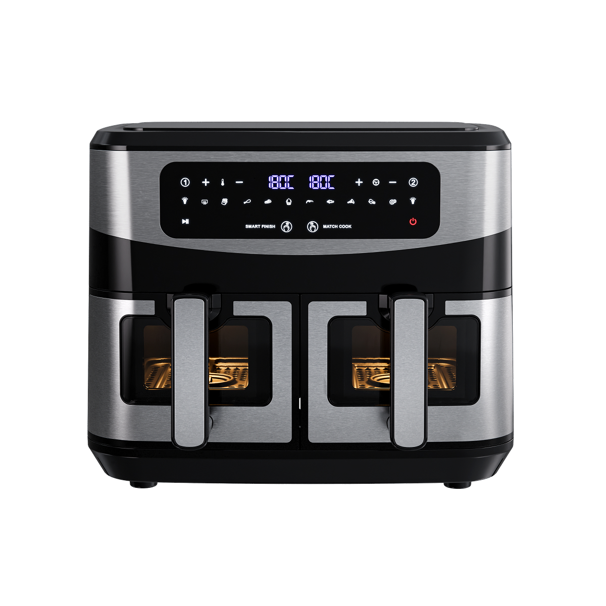 Dubbele Airfryer XXL - Dual Zone - 9L - RVS