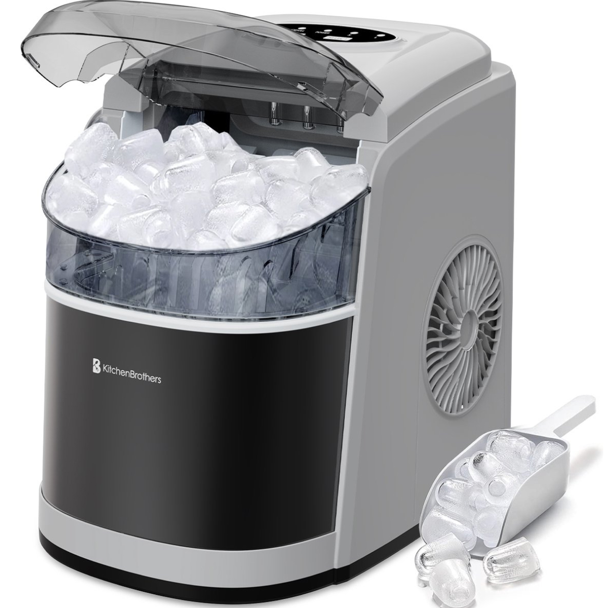 ijsblokjesmachine, koffie-ijsblokjes, defroster, tafelmodel,  KitchenBrothers